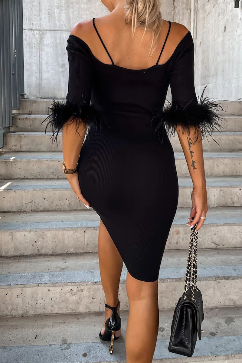 Stilla | Sød Off the Shoulder Blyantskirt Kjoler