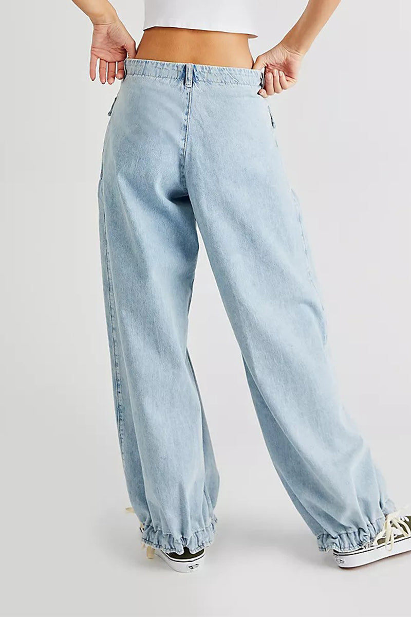 Stilla | Gade Solid Patchwork Høj Talje Los Denim Jeans