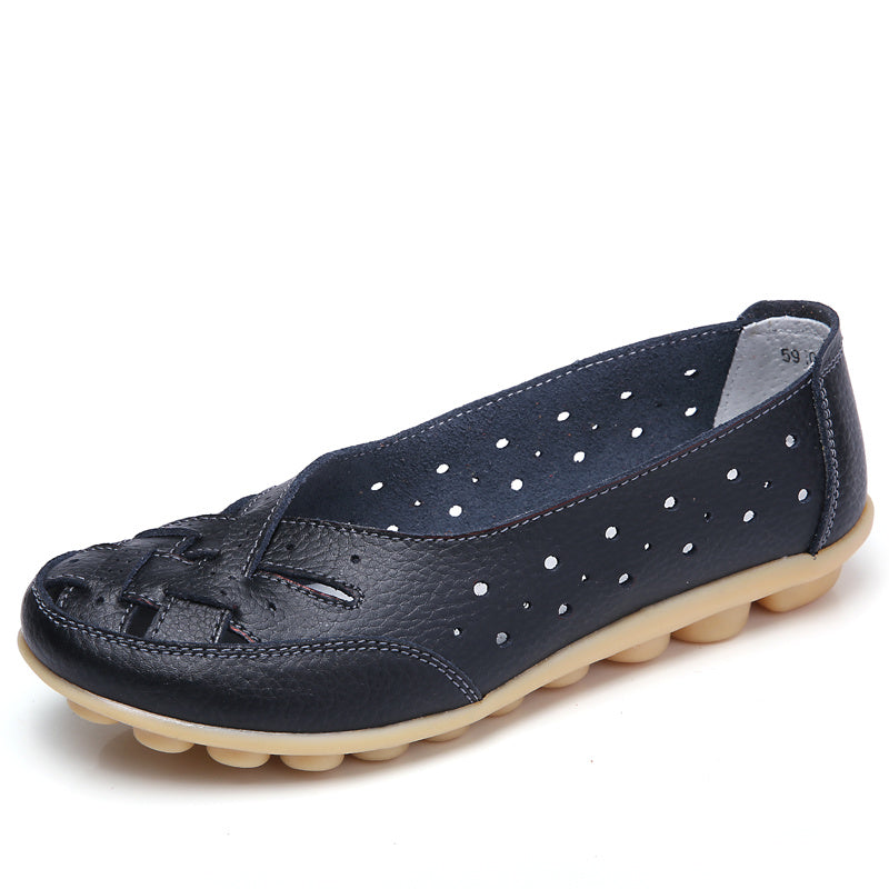 Stilla | Dame Loafers Med Tværgående Remme, Åndbare Og Komfortable Slip on Sko