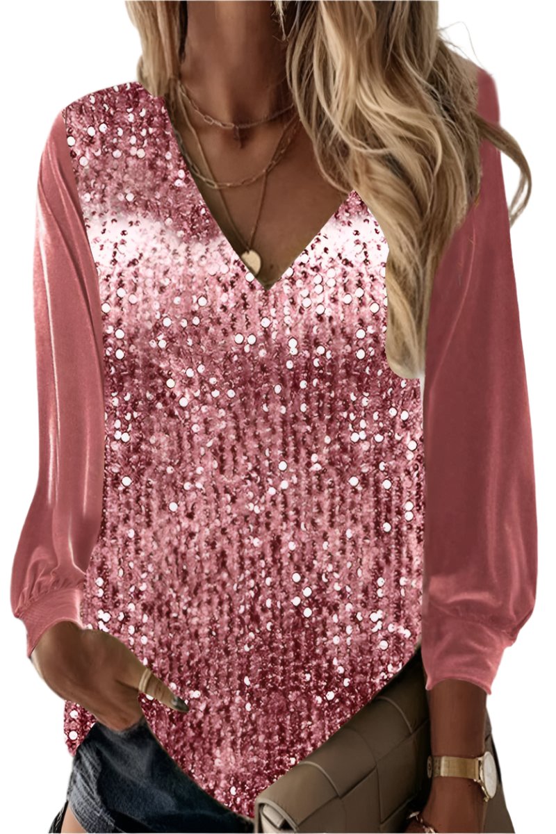 Stilla | Enkel Glitter Bluse