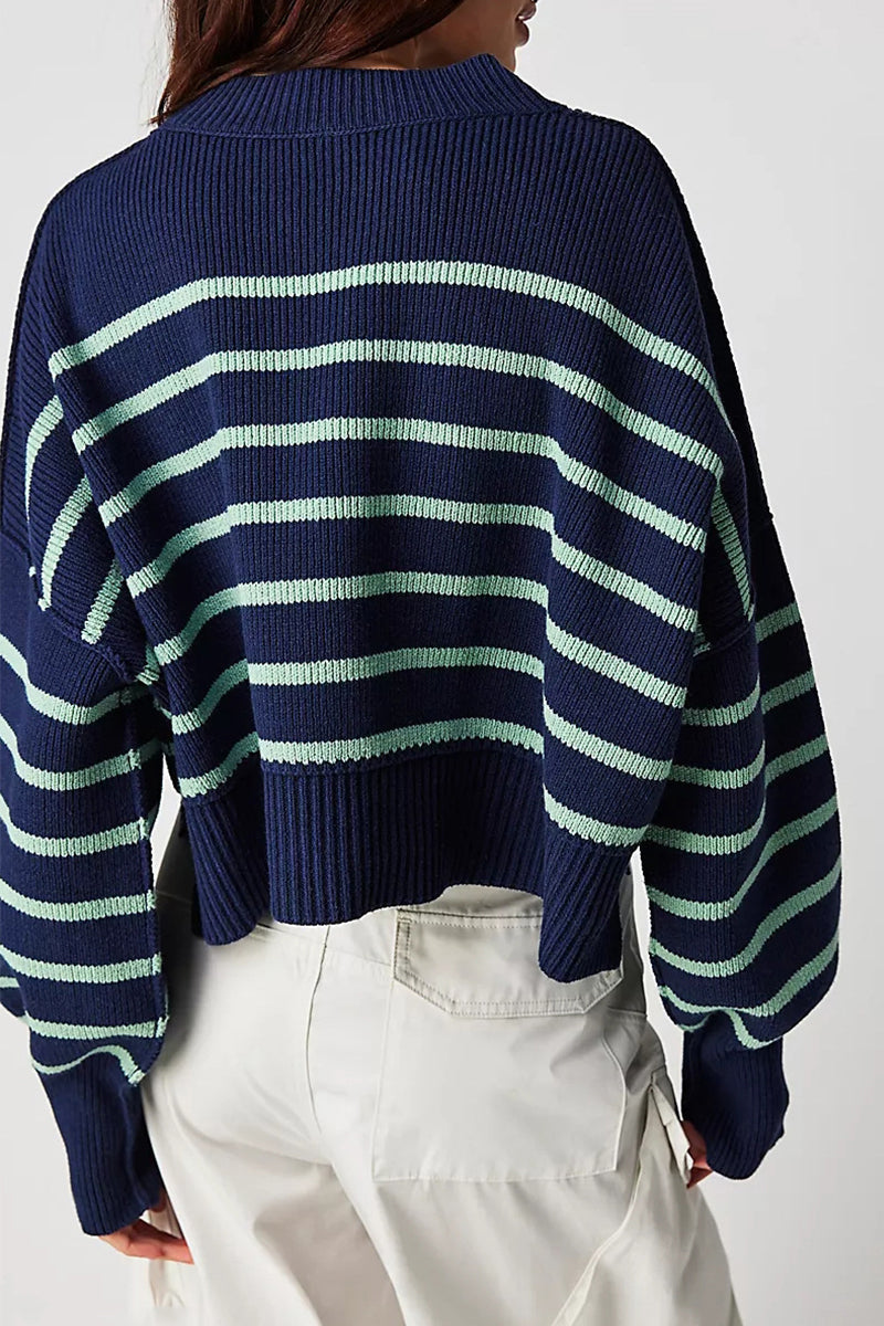Stilla | Løse Rundhalsbluser i Enfarvet Patchwork