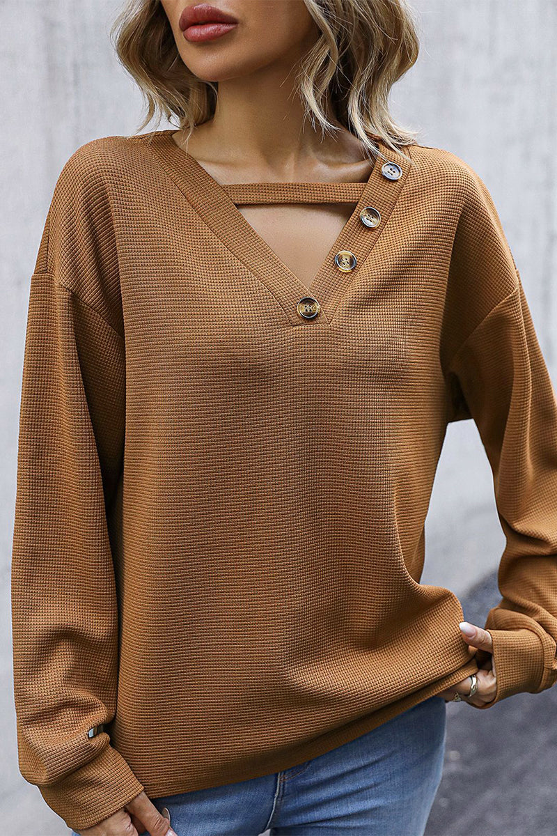 Stilla | Lette bluser med ensfarvede knapper