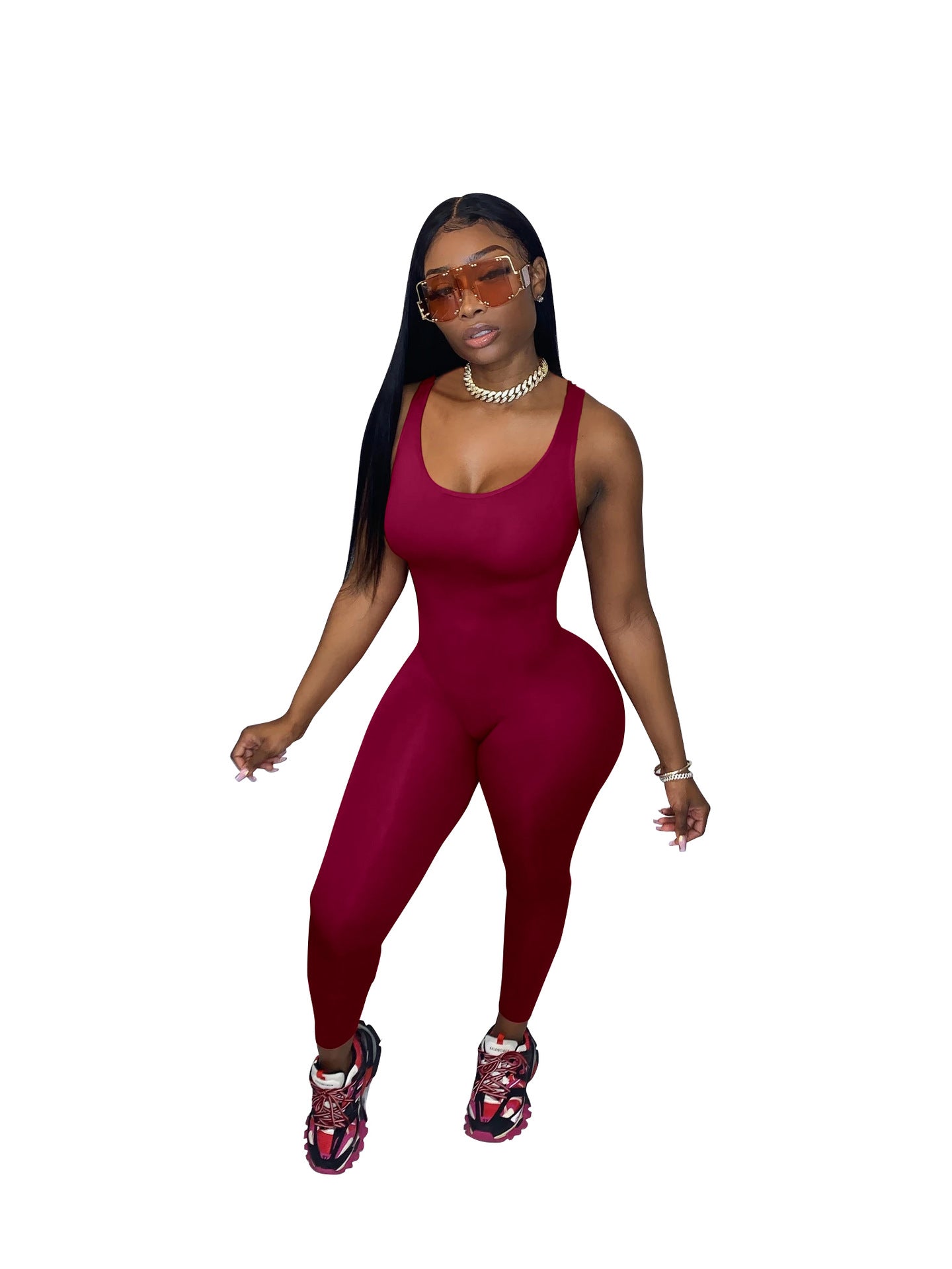 Dame Sporty sømløs jumpsuit med figursyet snit Stilla