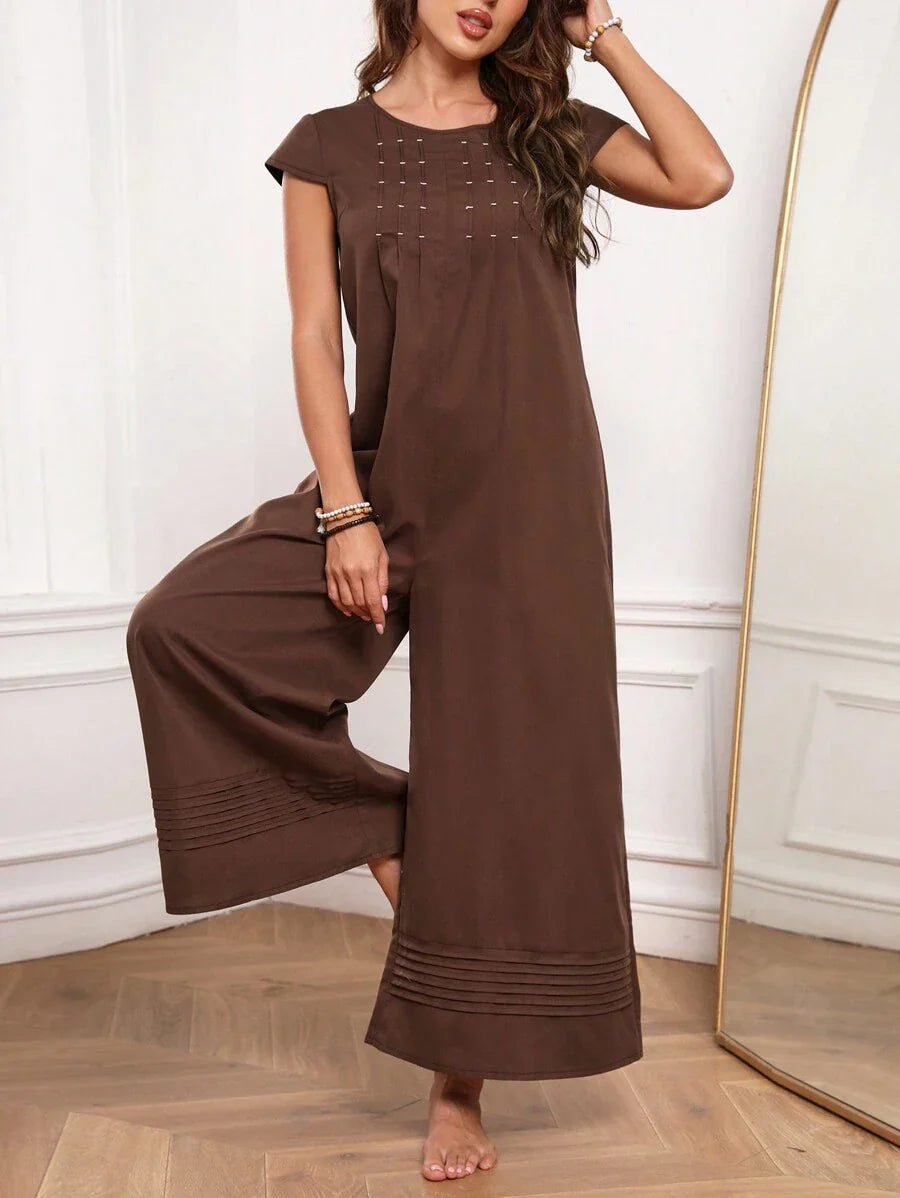 Stilla | Løs Bredbenet Jumpsuit