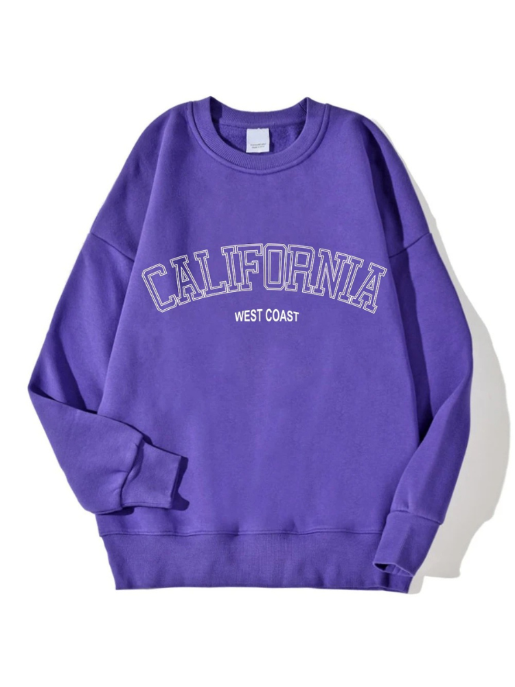 Stilla | Overstørrelse Sweatshirt Med California Tekstoptryk Til Damer
