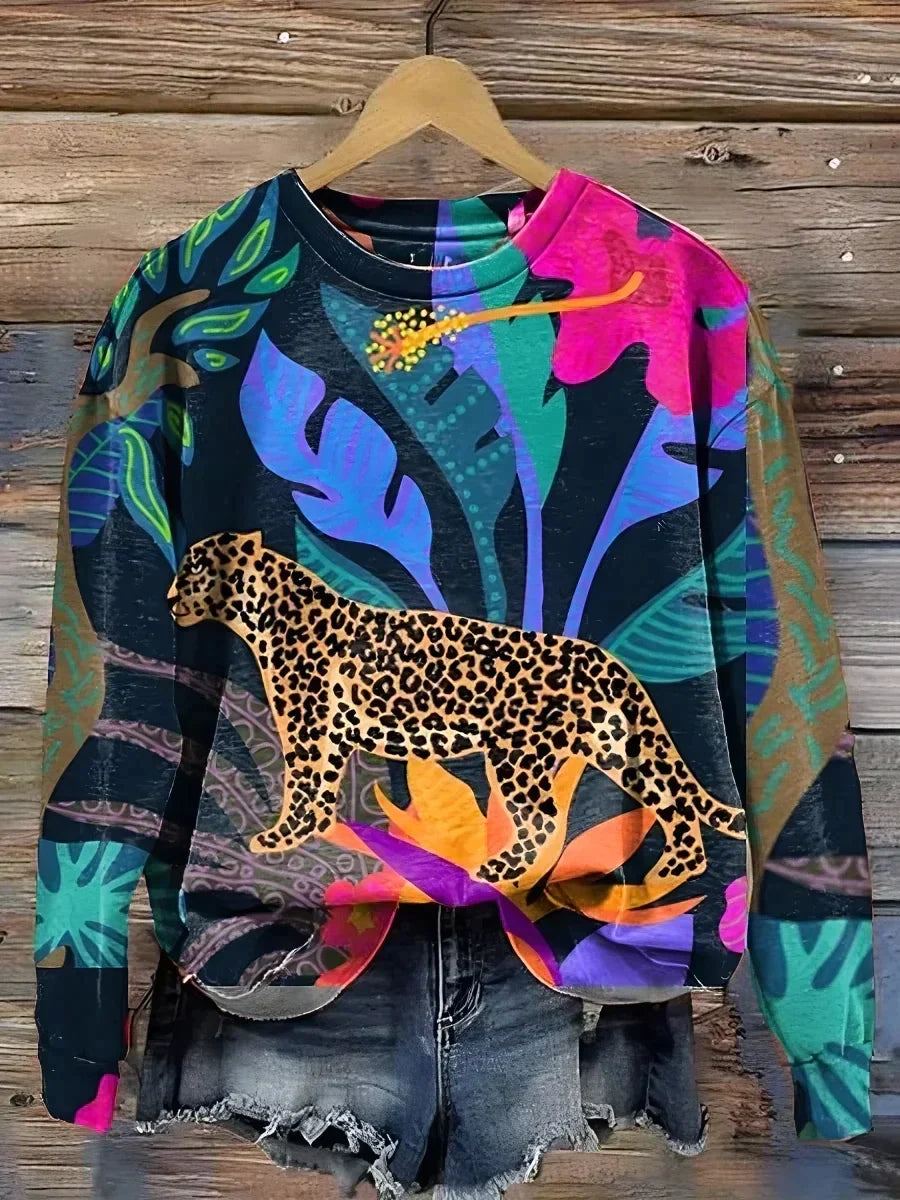 Stilla | Sweater med Dyremønster