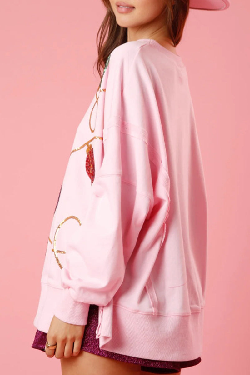 Stilla | Lette Rundhalstoppe Med Glitter i Color Blocking