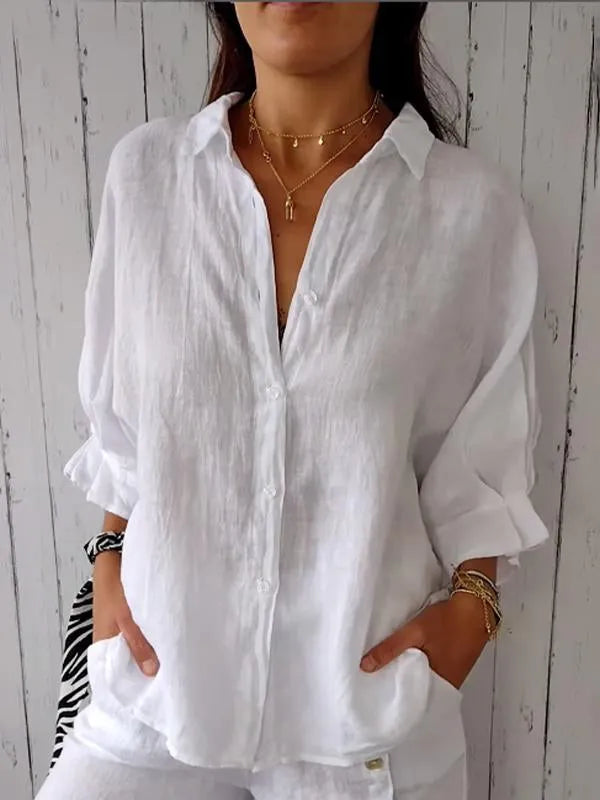 Stilla | Dame Top i Lin i Casual Stil