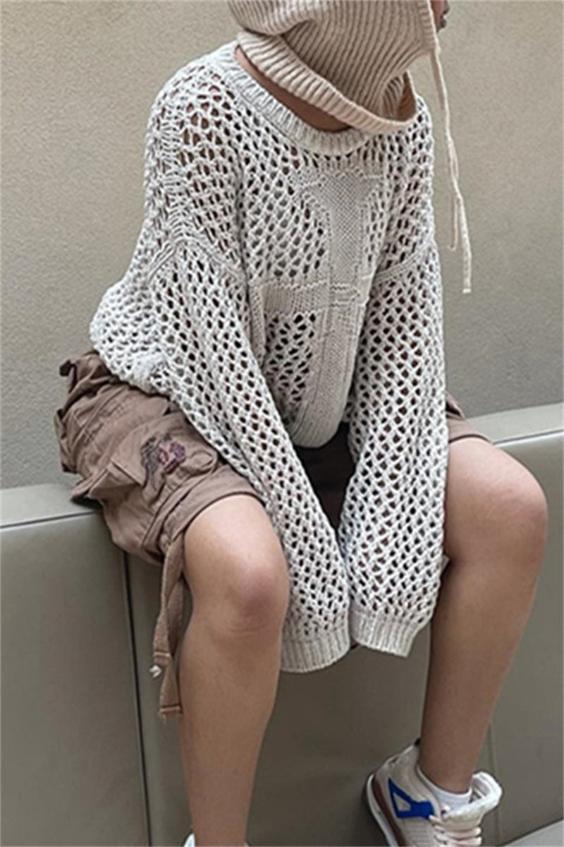 Stilla | Casual toppe med rund hals i ensfarvet design