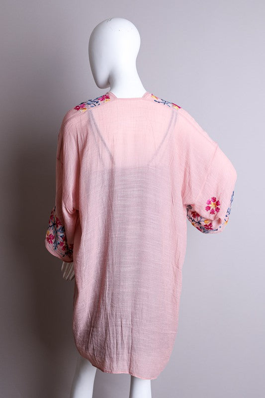 Stilla | Anemone Garland Broderet Kimono