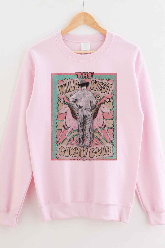 Stilla | West Cowboy Grafik Plus Size Sweatshirt