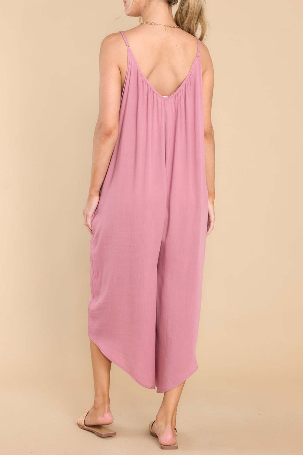 Stilla | Spaghetti Strop V-hals Jumpsuit