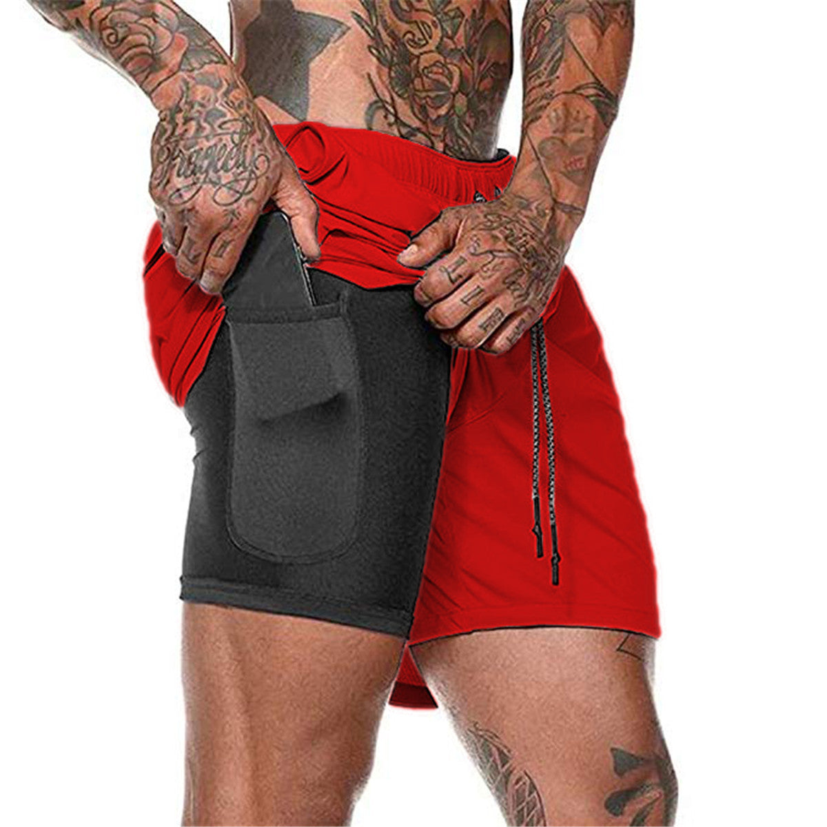 Herrer Sport Shorts med integreret lomme-design Stilla