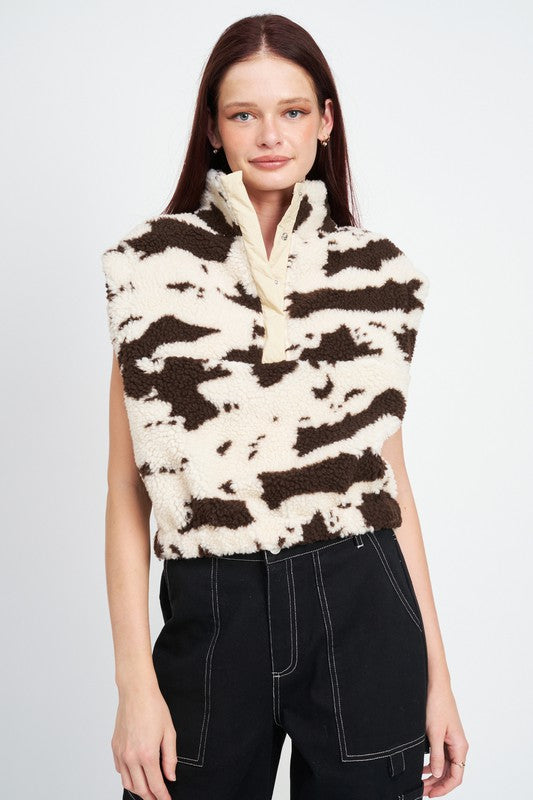 Stilla | Print Veste Med Lynlås