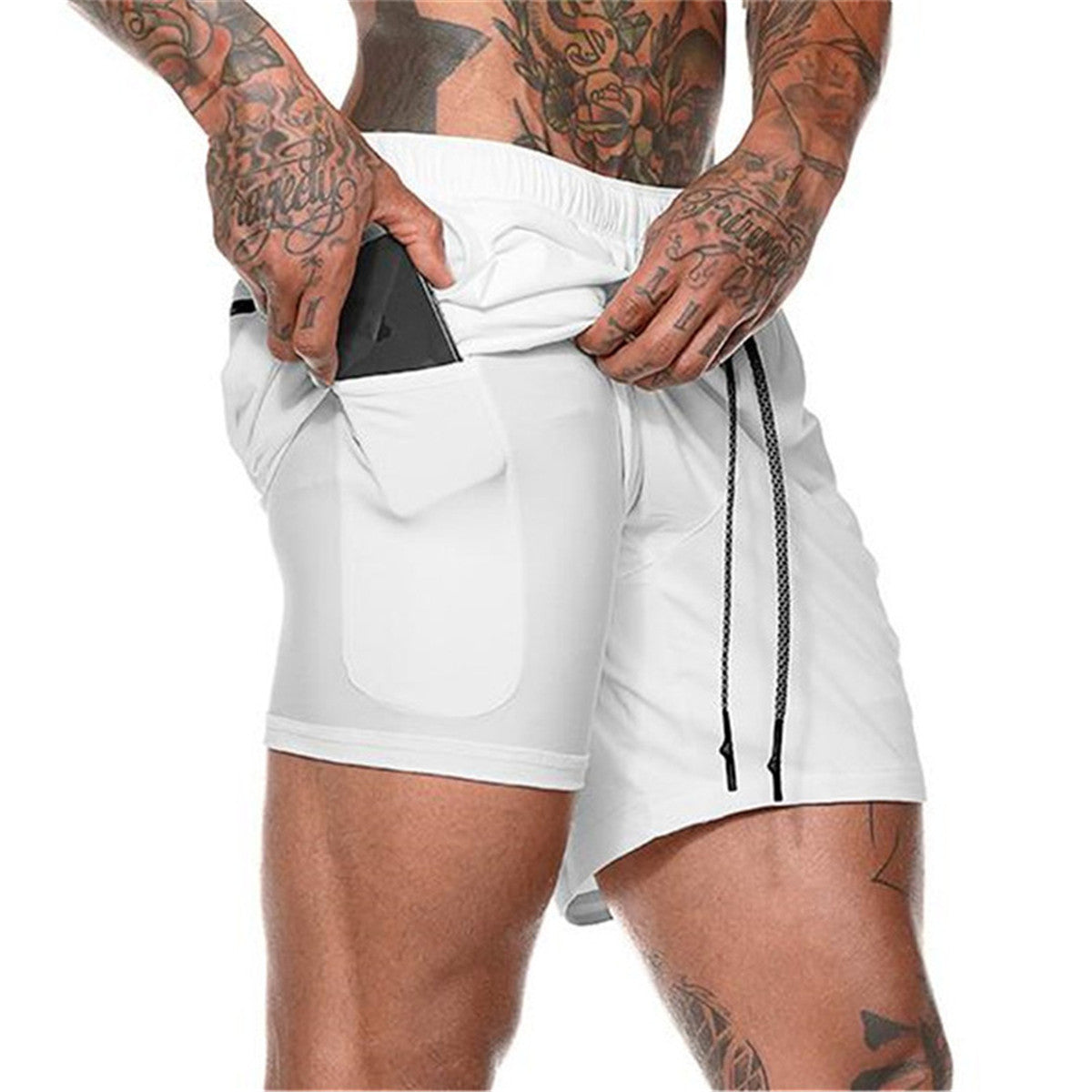 Herrer Sport Shorts med integreret lomme-design Stilla