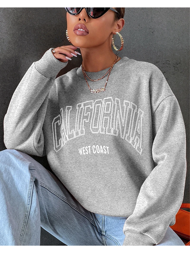Stilla | Overstørrelse Sweatshirt Med California Tekstoptryk Til Damer