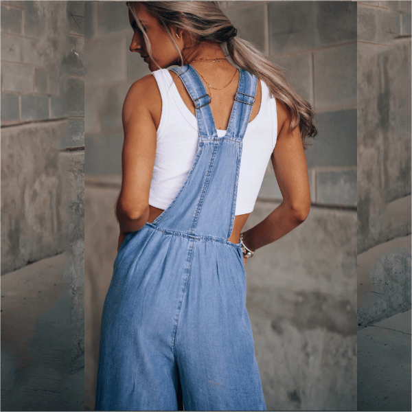 Stilla | Damernes Denim Jumpsuit