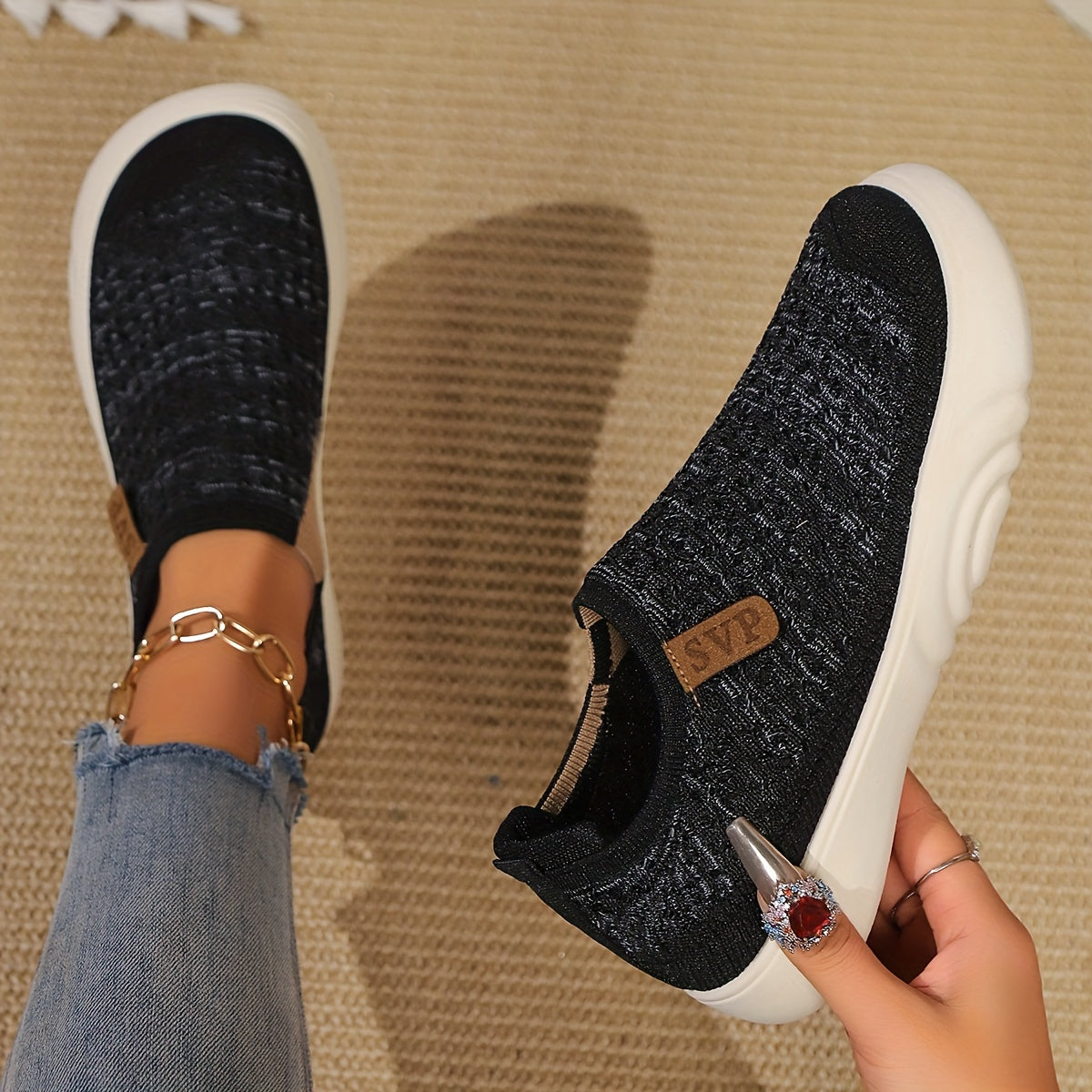 Stilla | Sommer Loafers Til Damer Åndbare Slip on Sko Med Blød Sål