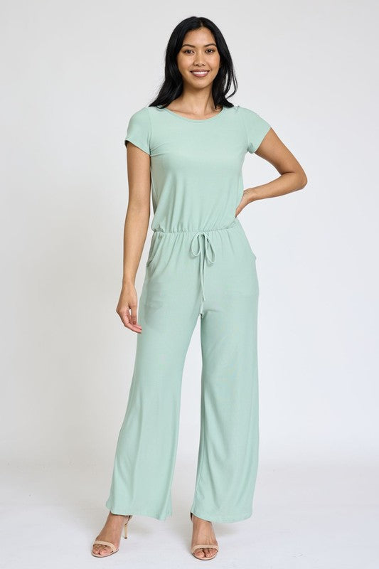 Stilla | Kortærmet Jumpsuit M/lomme