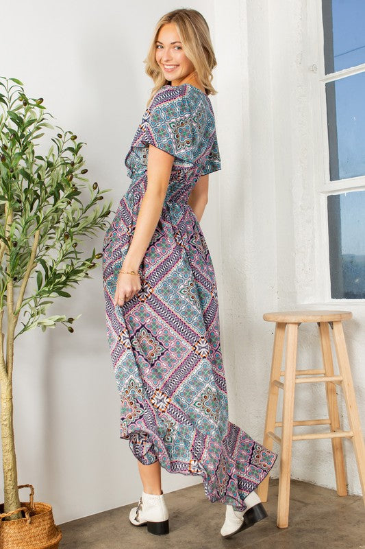 Stilla | Maxi Wrap Kjole Med Talje Smoking