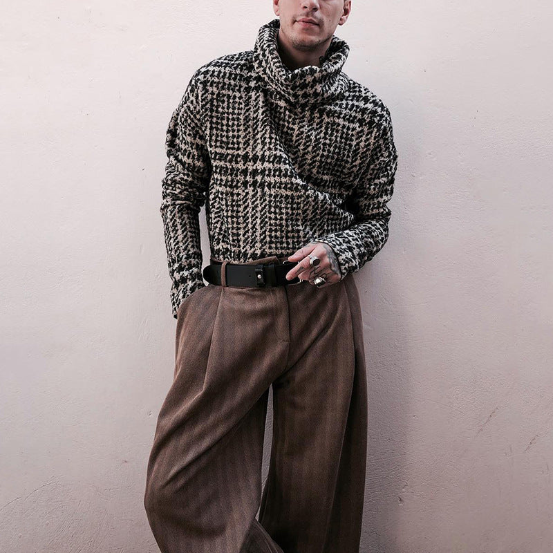Herrer moderigtig sweater med sjalkrave og struktureret design Stilla