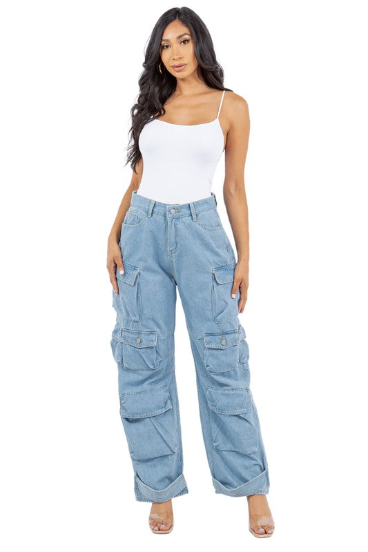 Stilla | Cargo Style Denim Bukser