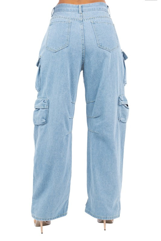 Stilla | Cargo Style Denim Bukser