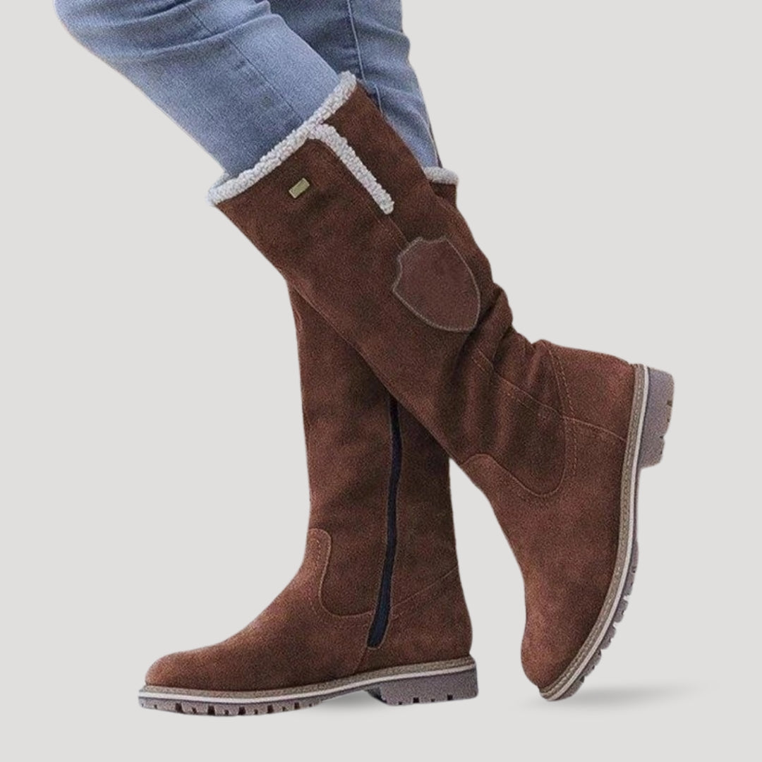 Stilla | Rugged Suede Knæstøvler