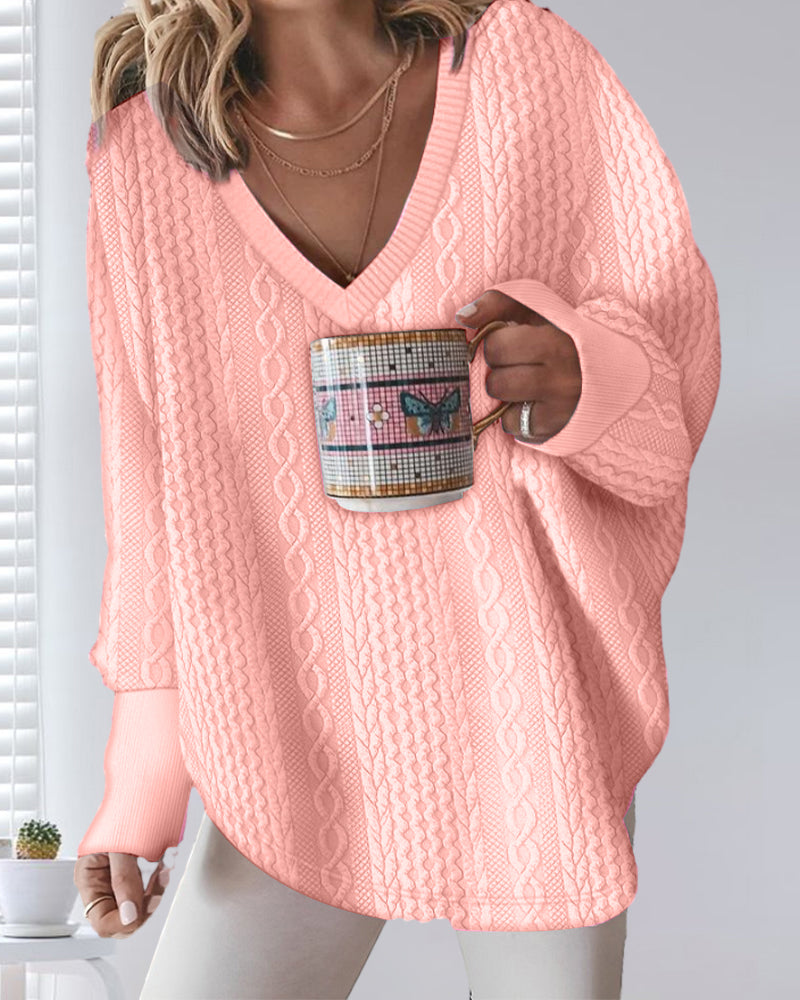 Stilla | Bred Skåret V-hals sweater