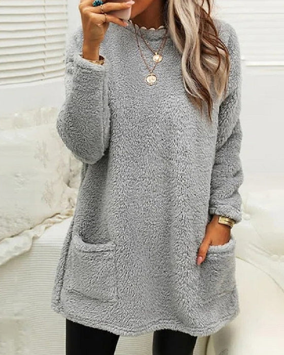Stilla | Dame sweater fritid med lommer