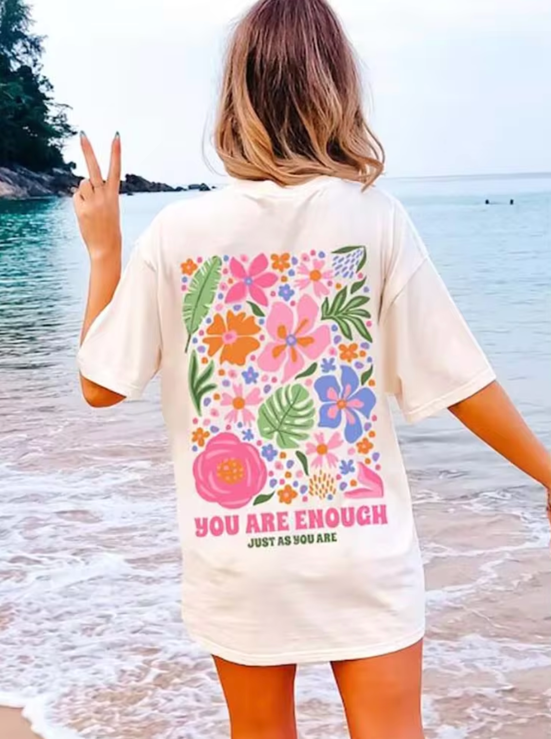 Stilla | T Shirt Med Blomstertryk