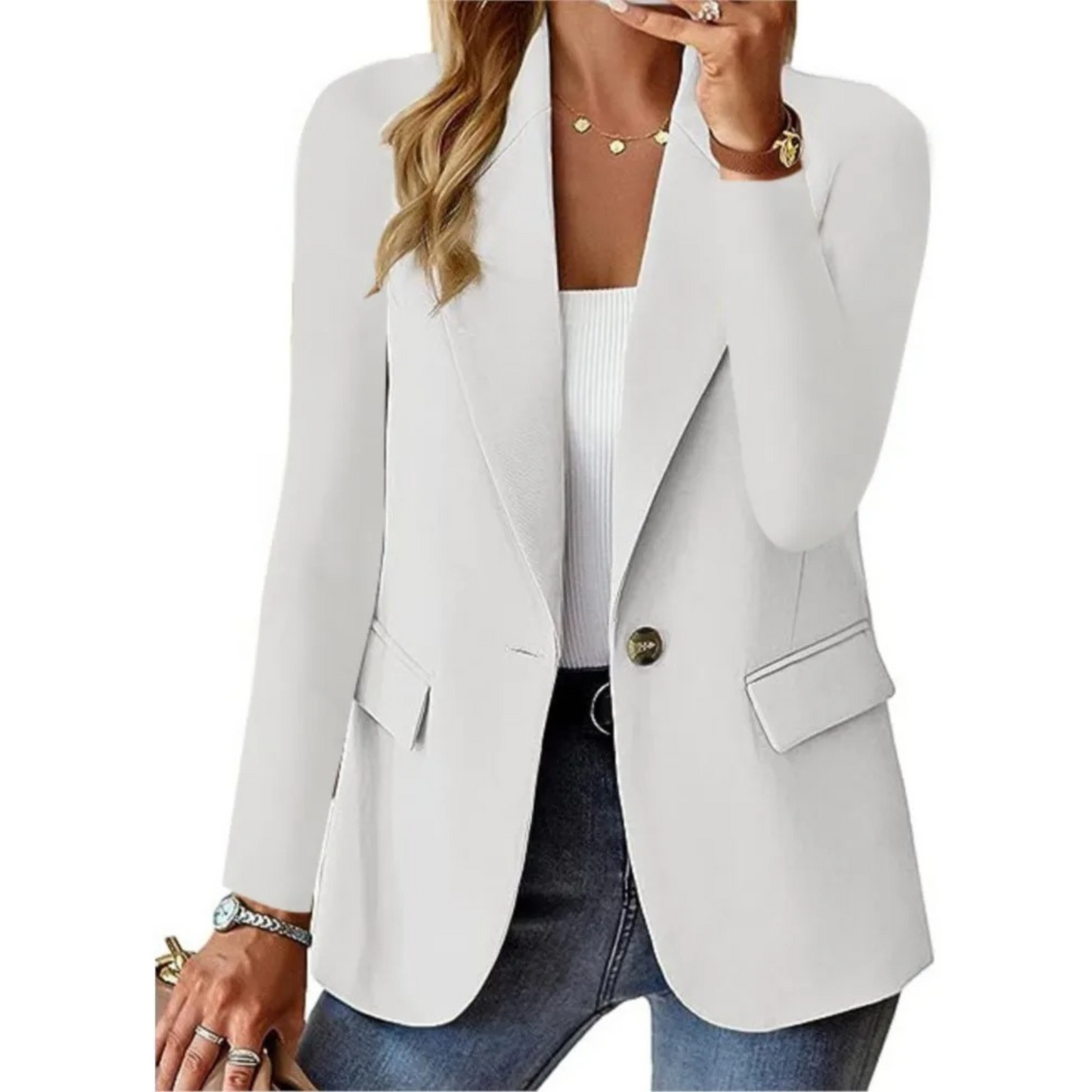Stilla | Casual Blazer til Kvinder med Spændelukning og Slim-Fit Lomme