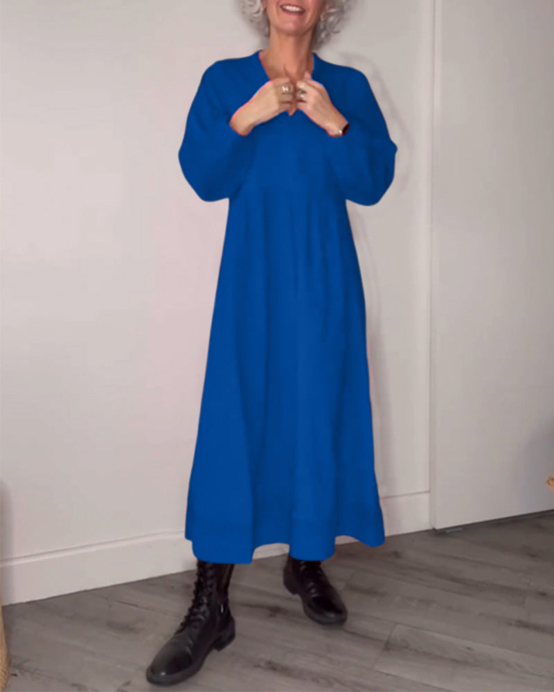 Stilla | Elegant Lang Kjole Alana Med Lommer