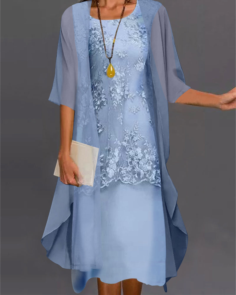 Stilla | Elegant chiffon kjole i to dele til kvinder