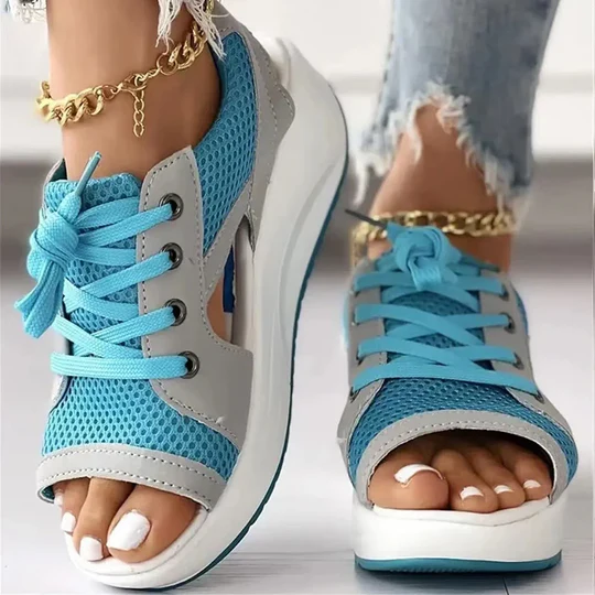 Stilla | Plateau Peep Toe Sandaler