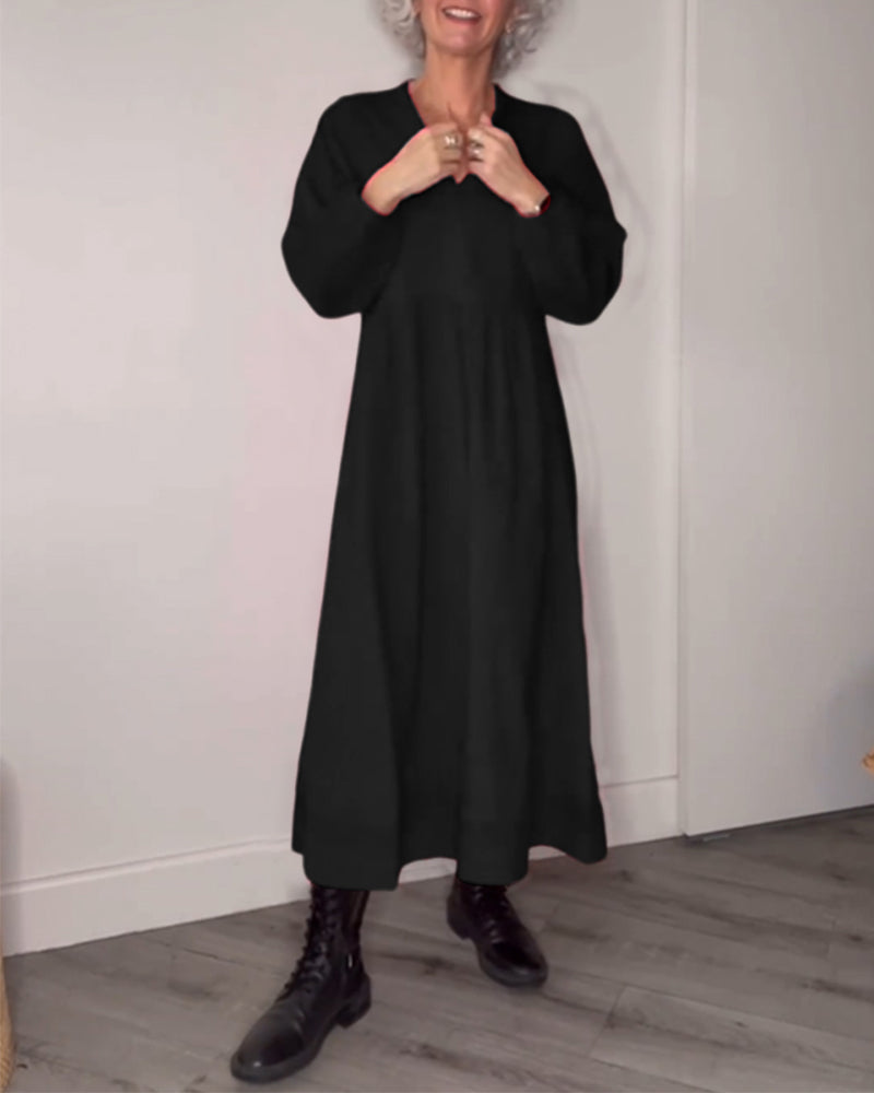 Stilla | Elegant Lang Kjole Alana Med Lommer