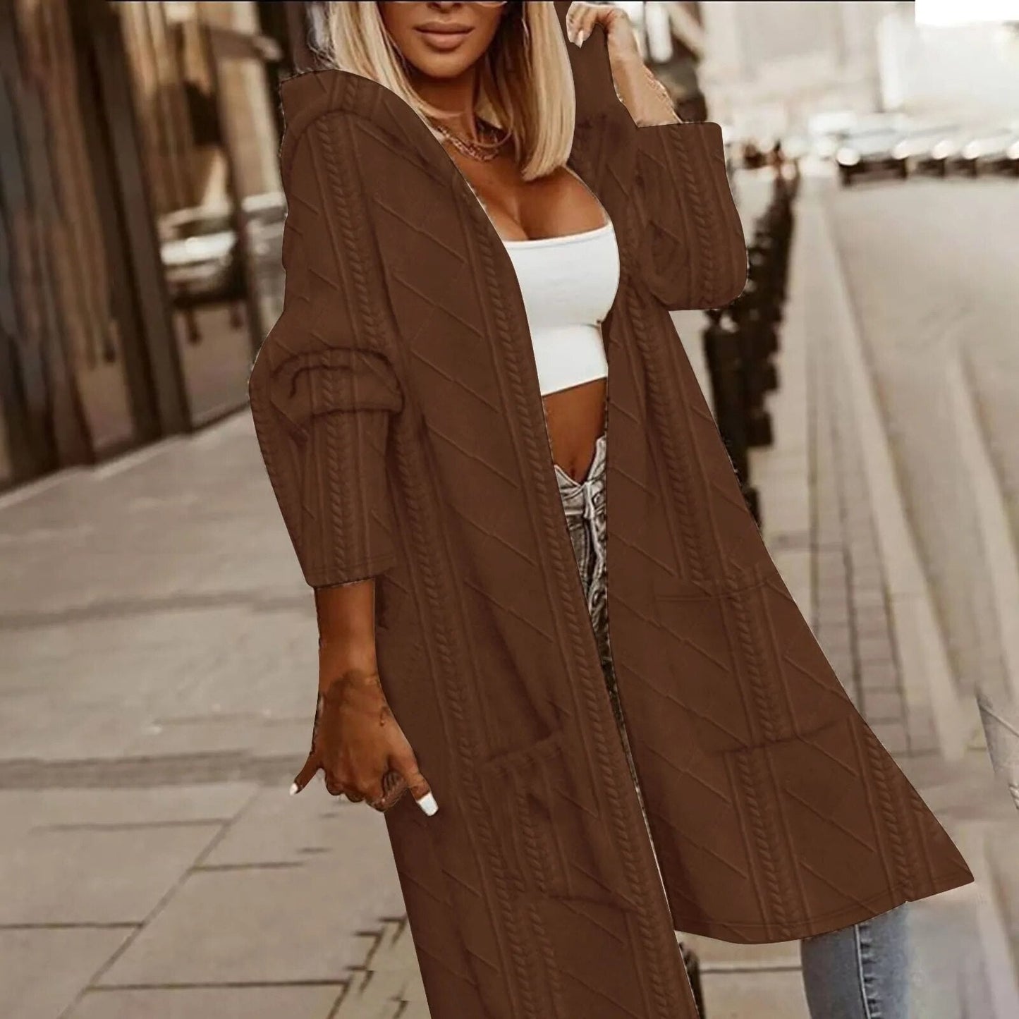 Stilla | Stilfuld Lang Cardigan