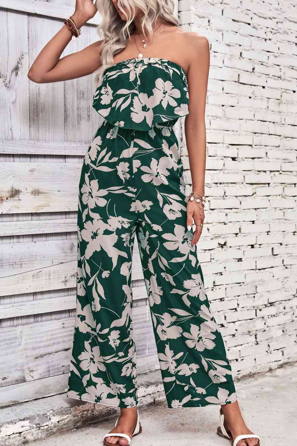 Stilla | Strapless Wide Leg Jumpsuit