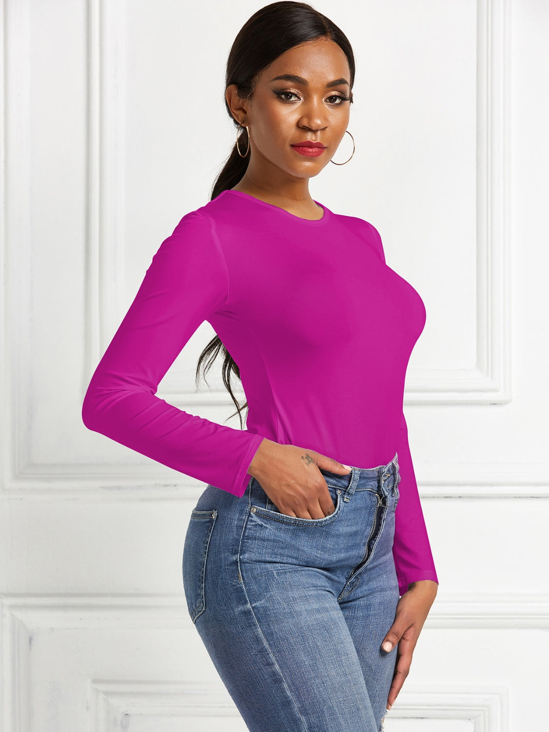Stilla | Hals Langærmet Bodysuit