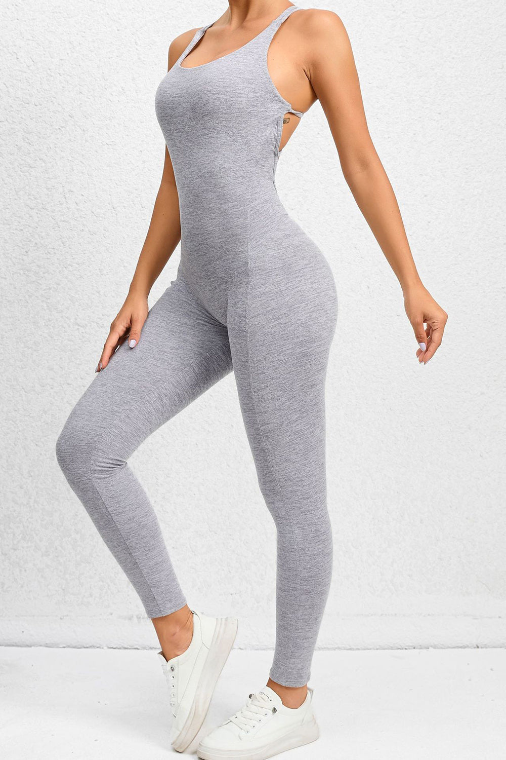 Stilla | Scoop Neck Ærmeløs Aktiv Jumpsuit