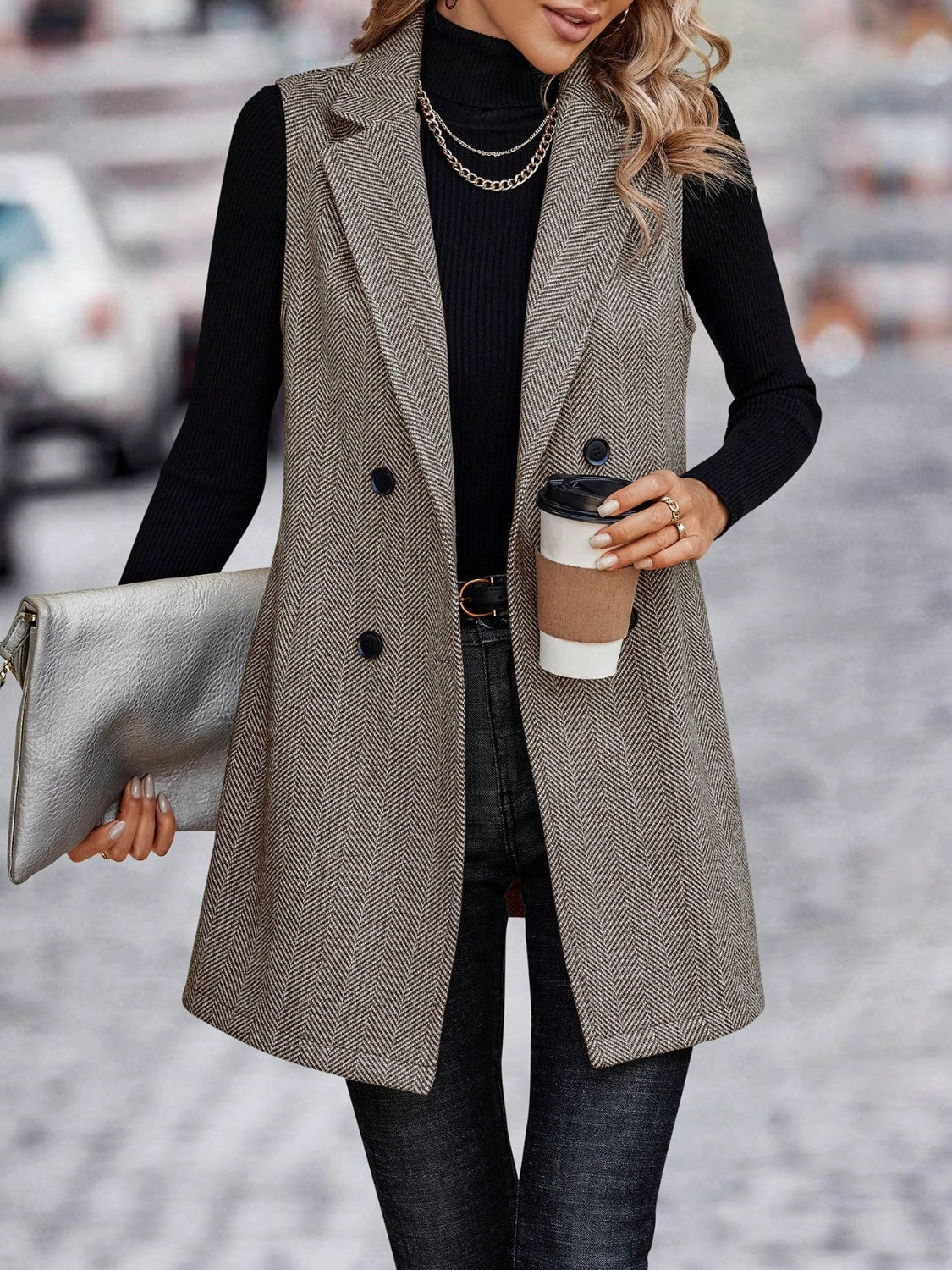 Stilla | Krave Nakke Longline Vest Frakke