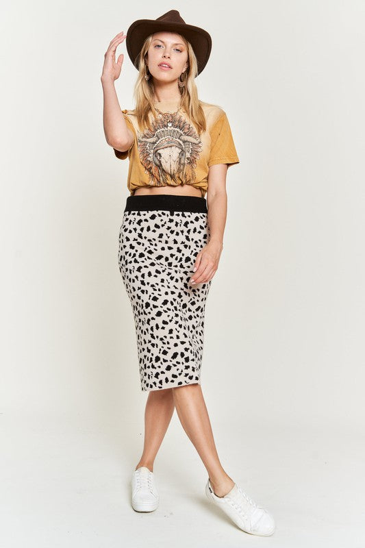 Stilla | Print Sweater Nederdele