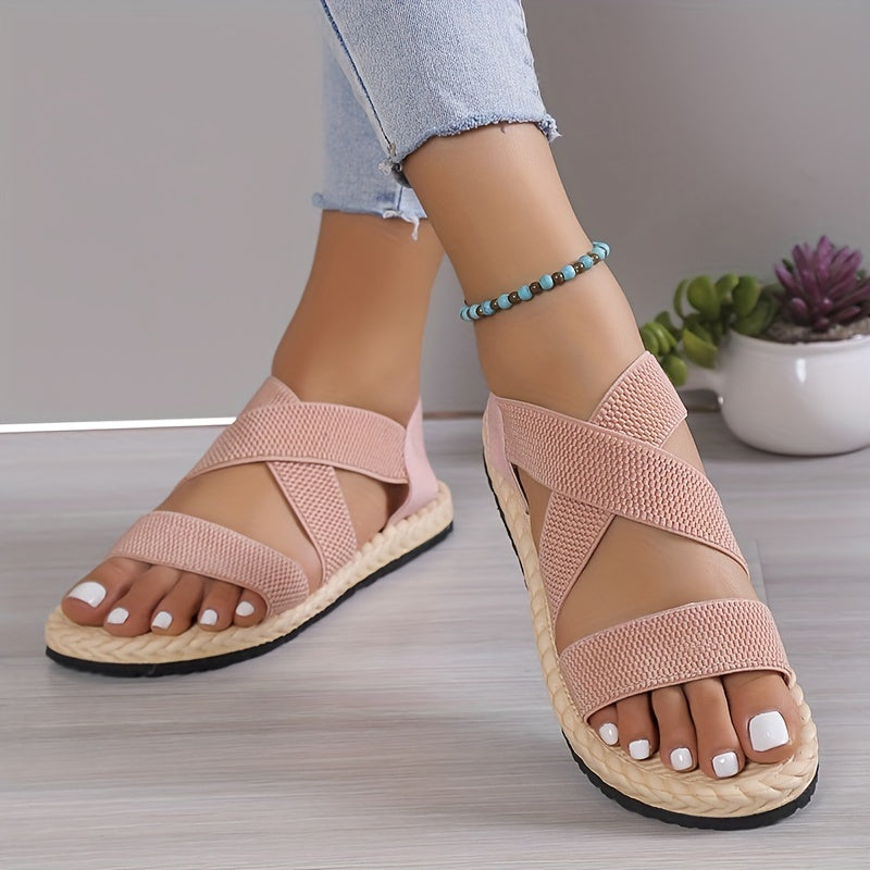 Stilla | Flade Sandaler Med Åbne Tæer Og Elastisk Rem