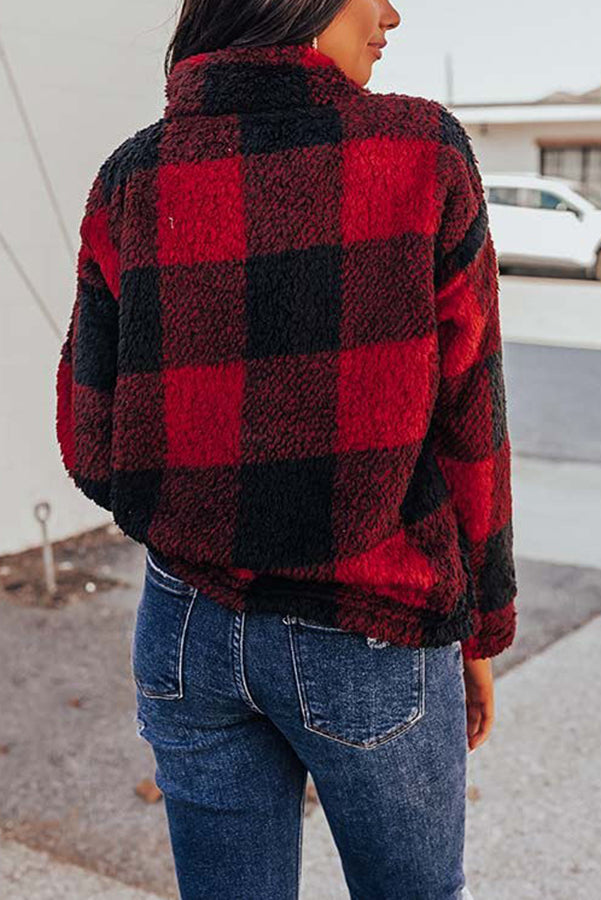Stilla | Hyggelige Ferieforslag Sherpa Plaid Pullover