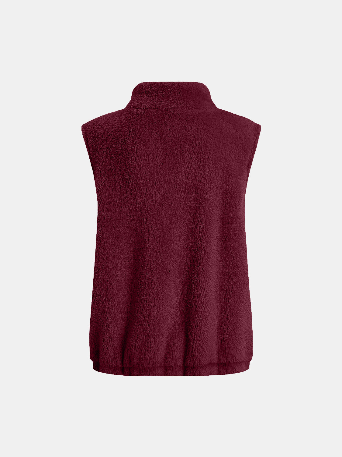 Stilla | Plush Vest Kapotte med Lynlås og Store Lommer