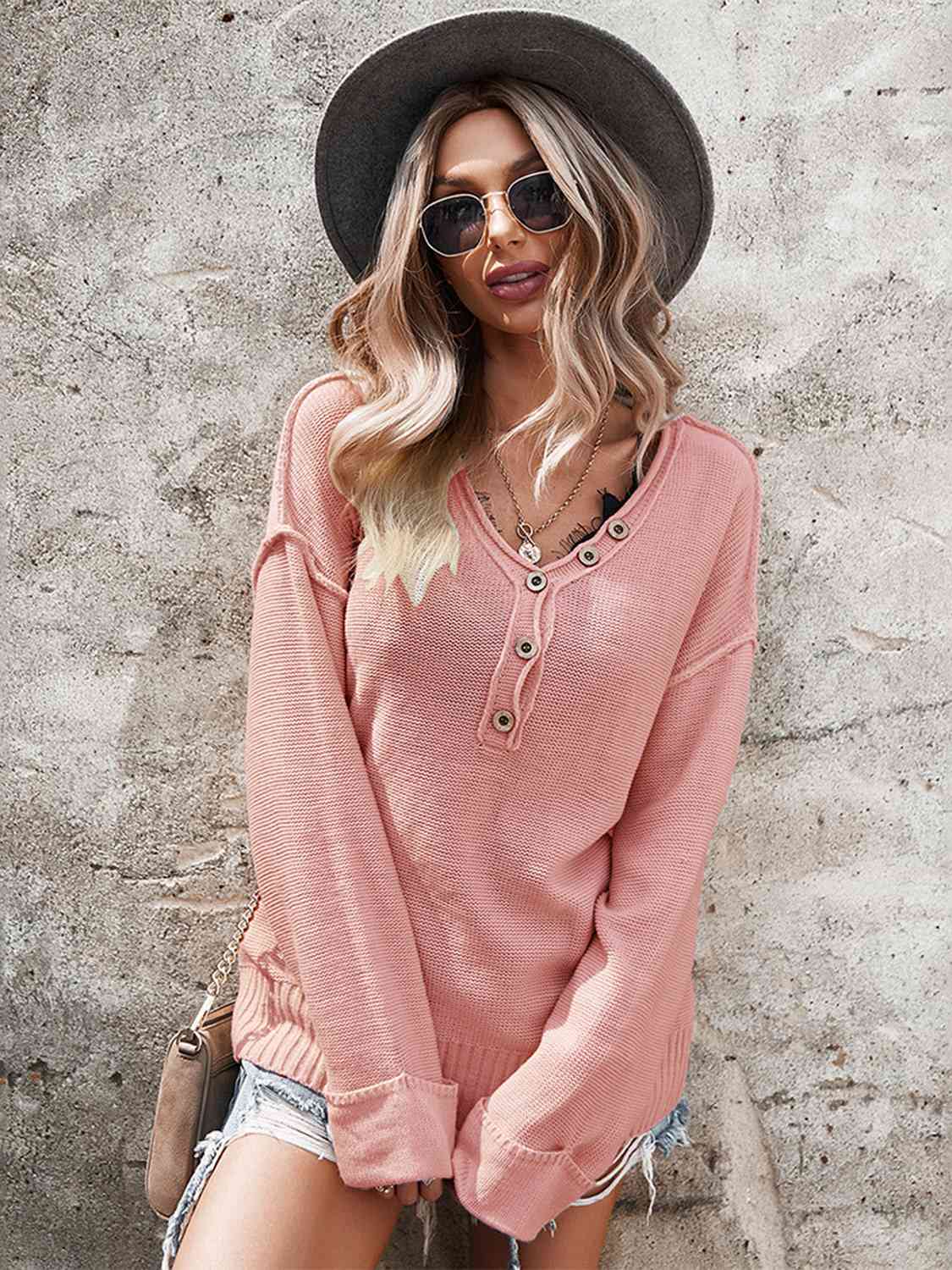 Stilla | Exposed Seam Knit Top