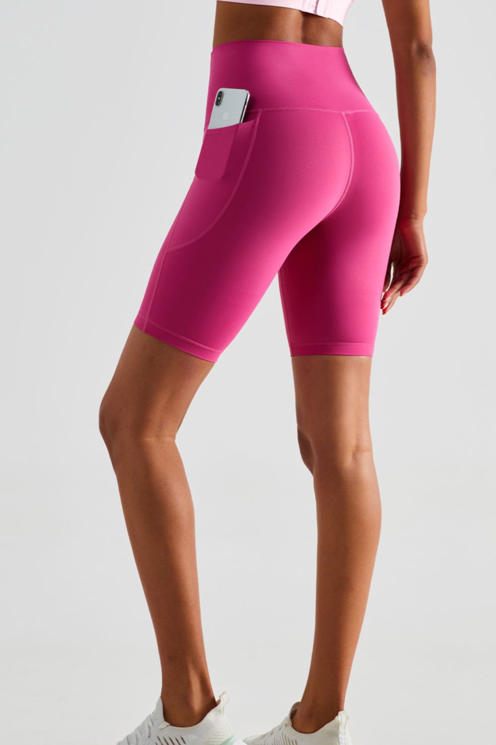 Stilla | Rise Wide Waistband Biker Shorts med lommer