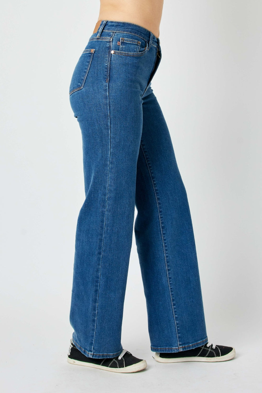 Stilla | Blå Fuld Størrelse Høj Talje Straight Jeans