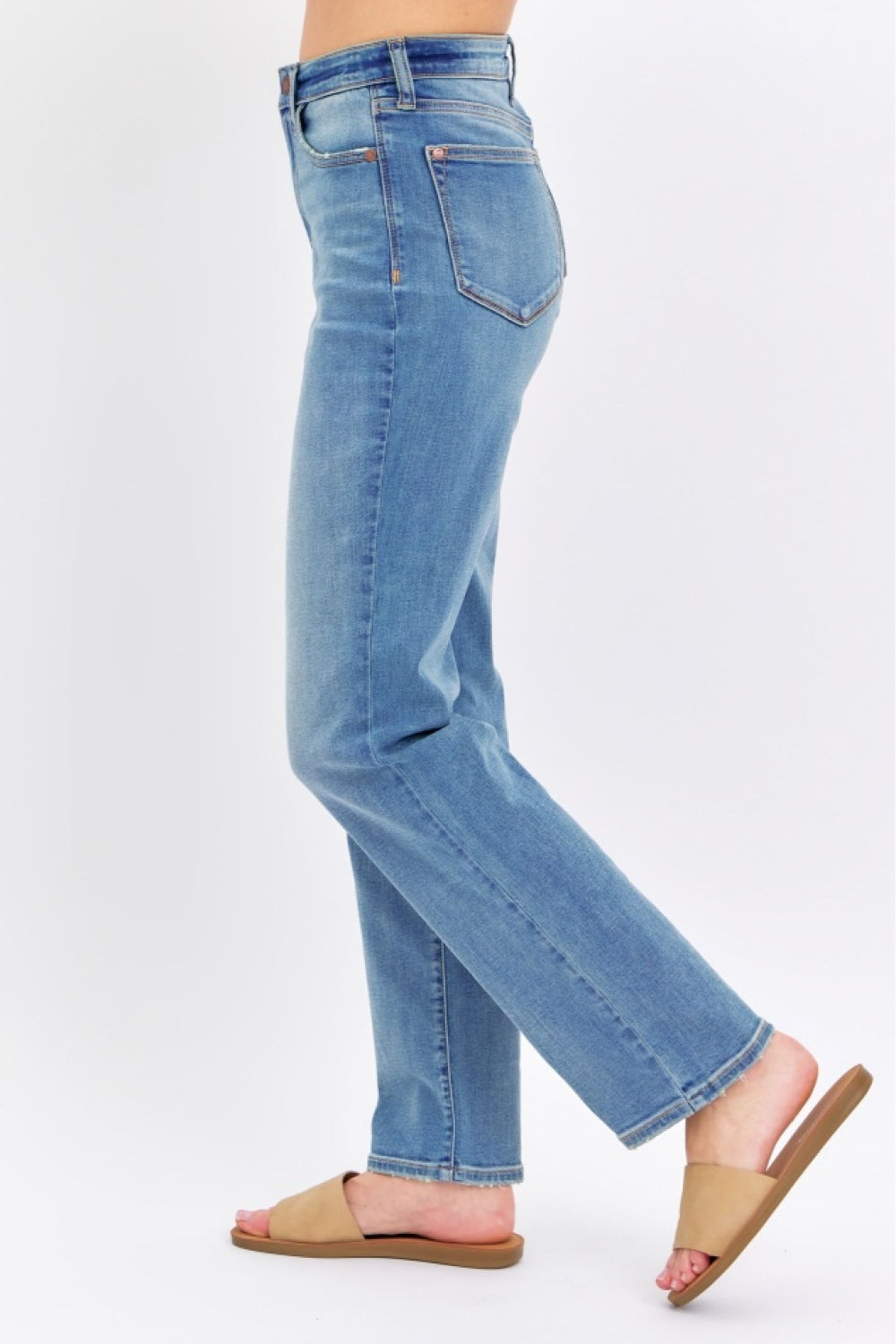 Stilla | Blå Fuldt Størrelse Høj Talje Lige Jeans