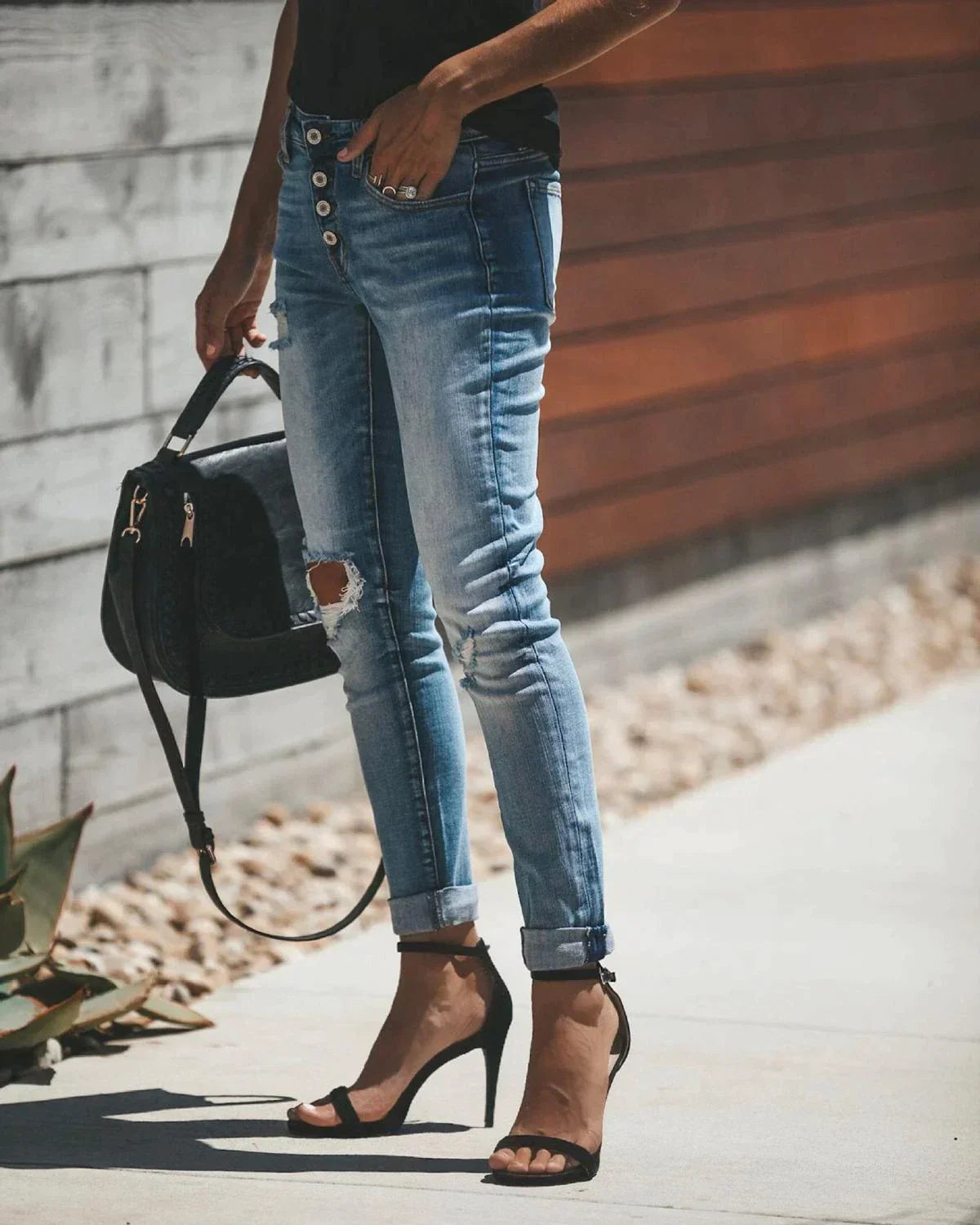 Stilla | Lyseblå Ripped Jeans